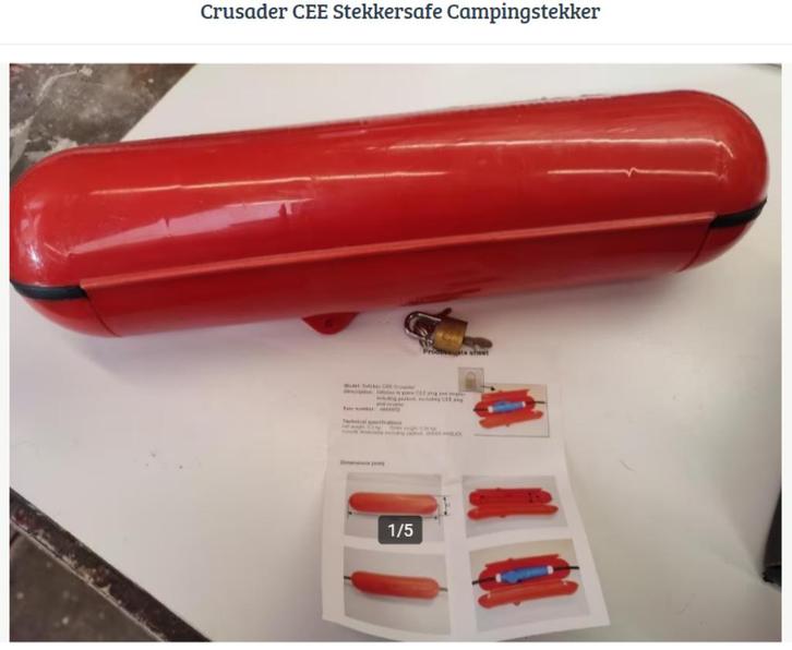 CEE  Crusader Stekkersafe Campingstekker, Caravans en Kamperen, Camper-accessoires, Nieuw, Ophalen of Verzenden