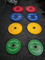 Crossmaxx Gekalibreerde Halterschijven 140kg, Sport en Fitness, Fitnessmaterialen, Ophalen, Zo goed als nieuw, Benen, Halterschijven