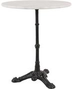 Marmeren tafel met gietijzeren onderstel Ø 50 x 72 cm, Huis en Inrichting, Tafels | Sidetables, 50 tot 100 cm, Rond, Nieuw, Ophalen of Verzenden