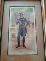 Aquarel - Alfred Bastien - (student aan veeartsenijschool), Ophalen of Verzenden