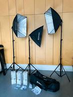 Bresser daglicht studio lampen set fotografie softbox, Ophalen of Verzenden, Zo goed als nieuw, Lamp of Flitsset