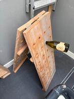 Houten Wijnrek/ Pupitre voor 56 Flessen, Gebruikt, Ophalen of Verzenden, 25 flessen of meer, 75 cm of meer