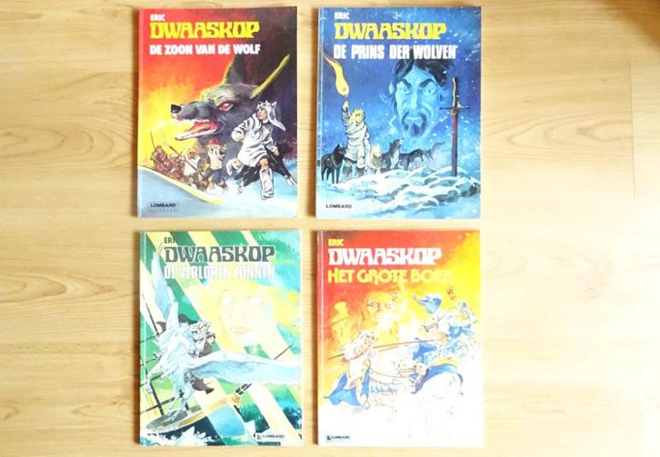 Dwaaskop deel 1 t/m 4, Boeken, Stripboeken, Gelezen, Meerdere stripboeken, Ophalen of Verzenden