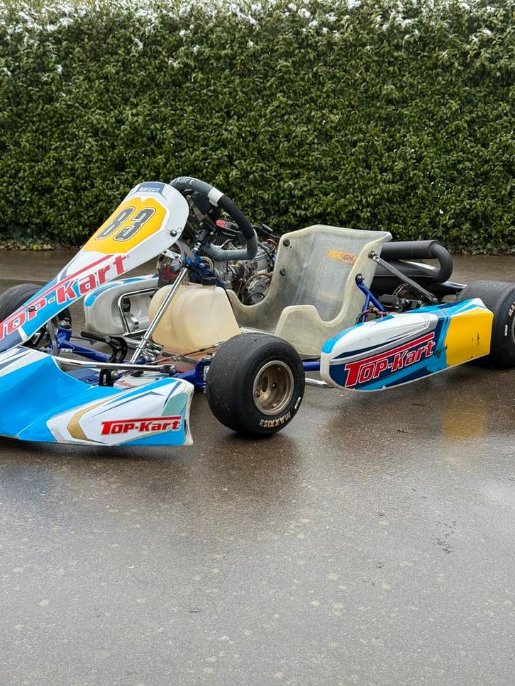 Zeer nette Topkart met rotax 125cc senior, Sport en Fitness, Karting, Gebruikt, Kart, Ophalen