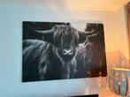 Grote wanddecoratie – Schotse Hooglander – zwart/wit, Ophalen