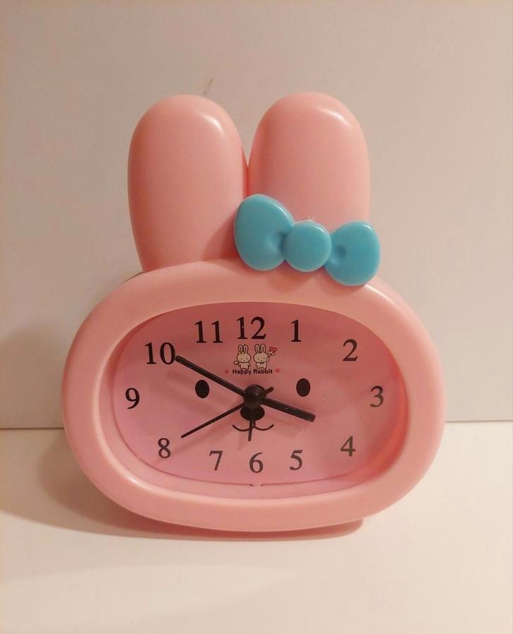 Wekker / Klok Konijn voor Kinderkamer, Huis en Inrichting, Woonaccessoires | Klokken, Gebruikt, Wekker of Tafelklok, Analoog, Ophalen of Verzenden