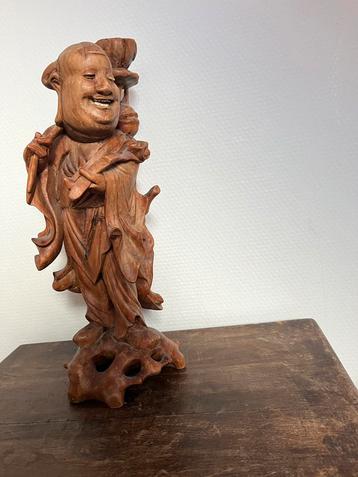 Houten beeld, ca. 37 cm hoog. Graag bieden. beschikbaar voor biedingen