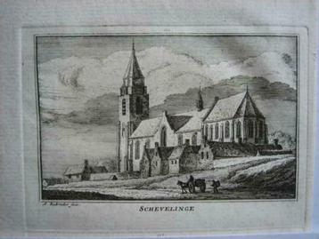 111 / Scheveningen    de Kerk  Kopergravure 18e Eeuw