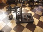 Antieke Bascule weegschaal met  ijzeren vintage gewichten., Ophalen