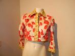 Cavalli vintage jasje tulpen bloemen print merk knopen IT 42, Overige kleuren, Verzenden, Zo goed als nieuw, Jasje