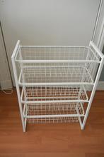 Ikea Jonaxel opbergcombinatie Wit Metaal Incl. ophanghaken, Huis en Inrichting, Ophalen, Zo goed als nieuw
