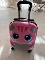 Roze Kinderkoffer Kat, Gebruikt, Hard kunststof, Minder dan 50 cm, Ophalen of Verzenden