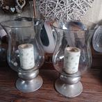 Twee mooie verweerde windlichten, Ophalen, Zo goed als nieuw, Overige materialen, Minder dan 25 cm