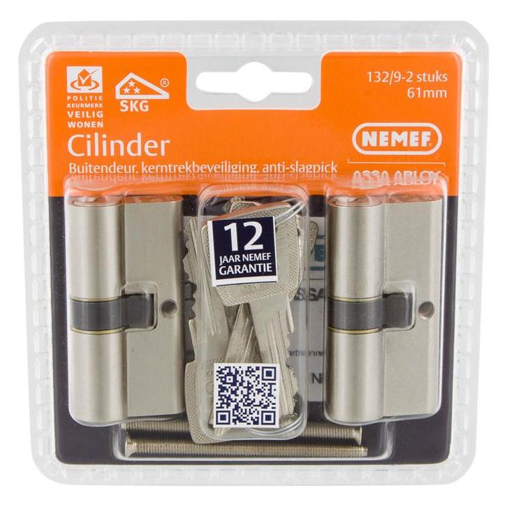 Nemef 132/9 SKG*** Anti Kerntrek 2 Gelijksluitend cilinders, Hobby en Vrije tijd, Knutselen, Nieuw, Materiaal, Ophalen