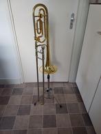 Professionele 4B Trombone van King met kwartventiel, Gebruikt, Ophalen of Verzenden, Met koffer, Tenor