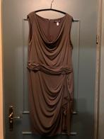 Mouwloze jurk, bruin/ taupe, maat 46, NIEUW!, Kleding | Dames, Jurken, Ophalen of Verzenden, Nieuw, Bruin