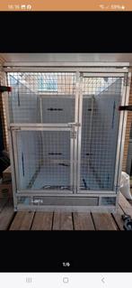 Aluminium broedkooi met voederplateau en lade, Ophalen, Aluminium, Volière