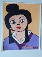 Schilderij japanse vrouw 25, Ophalen of Verzenden