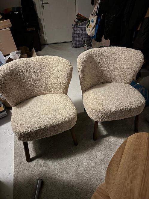 Zara Home badstof leunstoel, Huis en Inrichting, Stoelen, Zo goed als nieuw, Twee, Overige materialen, Overige kleuren, Ophalen of Verzenden