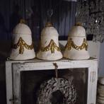 3 Oude  papier mache kerstklokken ,candy container, Antiek en Kunst, Ophalen