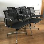 8 IZGS Vitra EA 108 stoel zwart netweave chroom draaibaar, Ophalen, Zwart, Zo goed als nieuw, Nvt