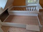 Uitschuifbed Ikea Släkt met beddegoed, Huis en Inrichting, Ophalen, 90 cm, Eenpersoons, Wit