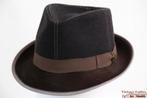 Gleufhoed Trilby Mayser zwart denim en bruin haarvilt 58 new, Hoed, Nieuw, Ophalen of Verzenden, 58 of 59 cm (L, 7¼ of ⅜ inch)