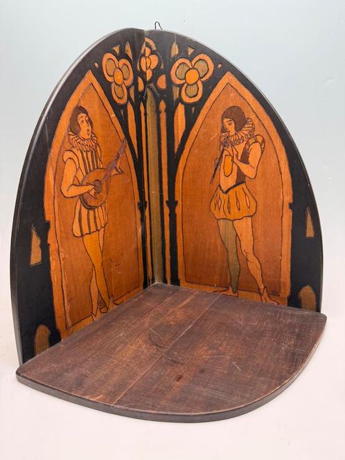 Antieke hoekplank 1890-1910, Antiek en Kunst, Antiek | Woonaccessoires, Ophalen of Verzenden
