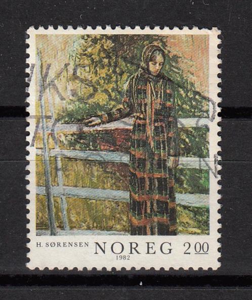 Noorwegen  met een vrouw, Postzegels en Munten, Postzegels | Europa | Scandinavië, Gestempeld, Noorwegen, Verzenden