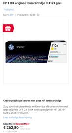 HP 410X High-yield Toner Cartridges ( blue & yellow ), Ophalen of Verzenden, Zo goed als nieuw, Toner