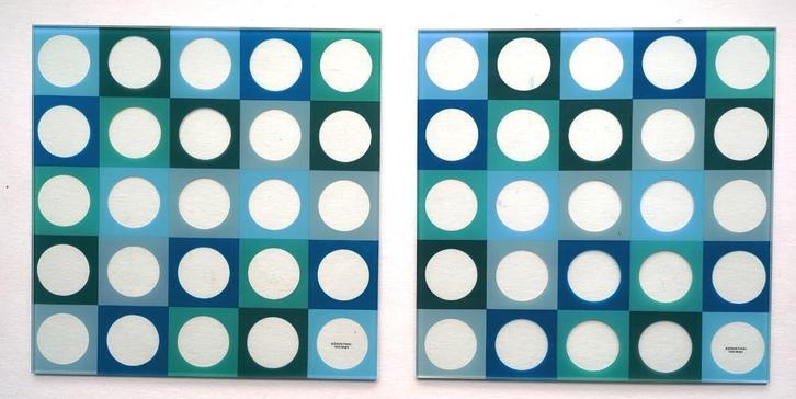 Victor Vasarely Rosenthal Glas Tray Form:61161 Dekor:331161, Antiek en Kunst, Kunst | Overige Kunst, Ophalen of Verzenden