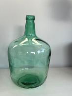 Vintage gistfles, groene vaas, Ophalen, Minder dan 50 cm, Groen, Glas
