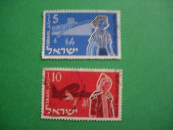 Israël 1955 3 verschillende series postzegels gestempeld beschikbaar voor biedingen