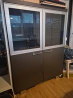 Ikea Besta kast zwartbruin vitrine en kastje met plank, Ophalen, Gebruikt, 25 tot 50 cm, 100 tot 150 cm