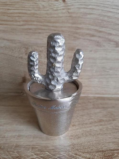 Zilverkleurige cactus deco riviera maison, Huis en Inrichting, Woonaccessoires | Overige, Zo goed als nieuw, Verzenden