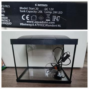 Aquarium Superfish start 20 met werkende verlichting beschikbaar voor biedingen