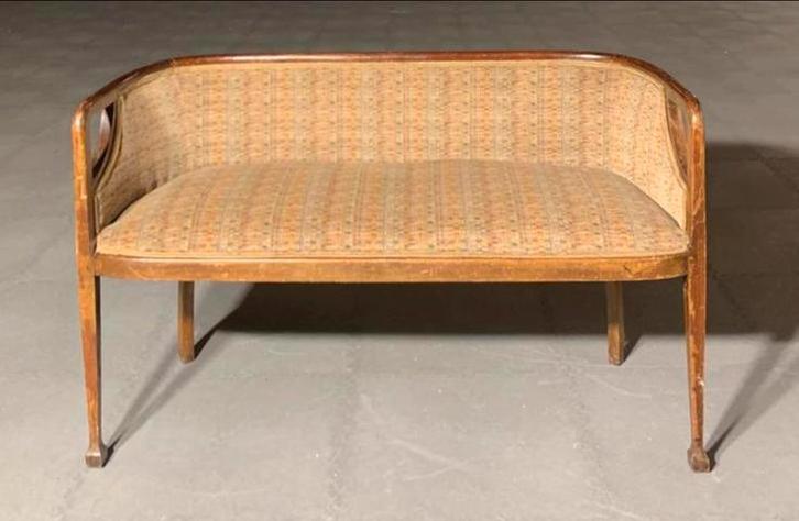 Origineel Art Deco bankje ca. 1920, Antiek en Kunst, Antiek | Meubels | Stoelen en Banken, Ophalen