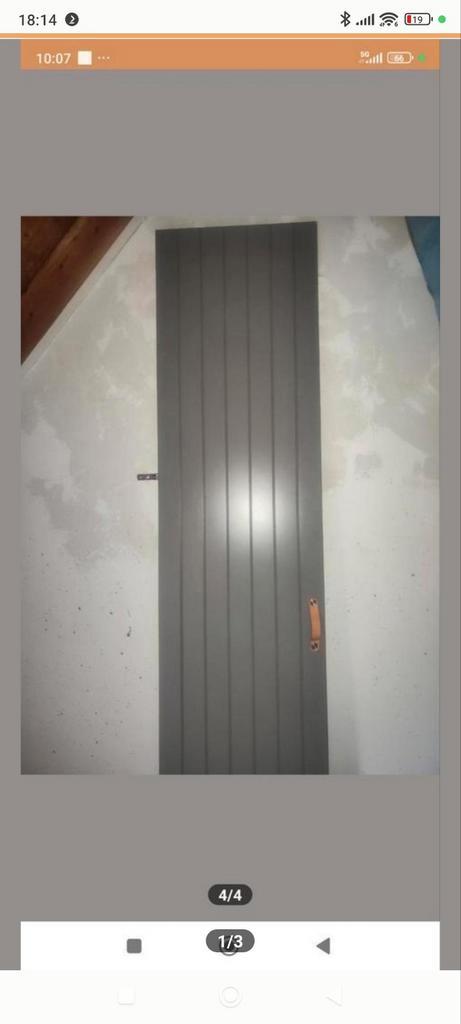 IKEA Pax Deur - Grijze Houten Kastdeur, Doe-het-zelf en Verbouw, Deuren en Horren, Zo goed als nieuw, Binnendeur, 200 tot 215 cm