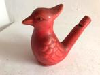 Fluitje vogel rood keramiek, Ophalen of Verzenden