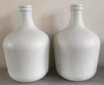 2 mooie witte grote glazen vazen, Huis en Inrichting, Woonaccessoires | Vazen, Zo goed als nieuw, Ophalen