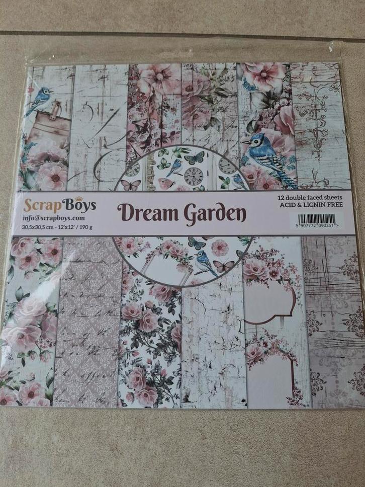 Scrappapier Dream Garden  van ScrapBoys, nieuw, Hobby en Vrije tijd, Scrapbooking, Nieuw, Papier of Karton, Ophalen of Verzenden