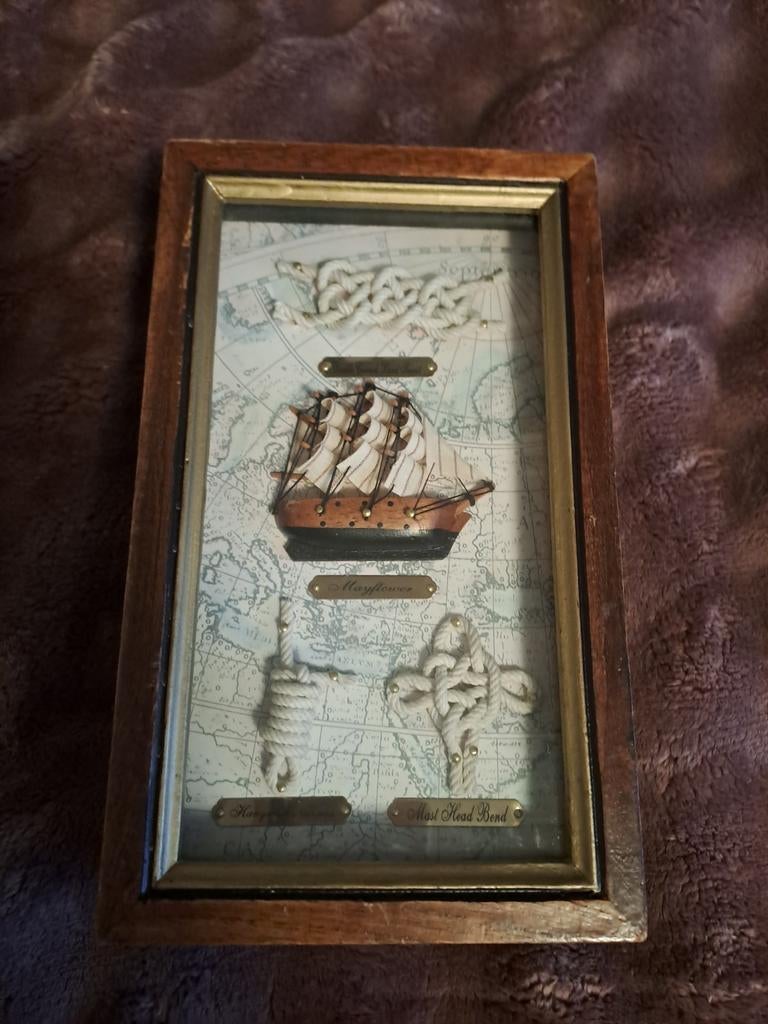 Zeemans Sleutel Hangdoos Decoratie vintage maritiem kastje, Ophalen of Verzenden, Gebruikt