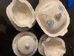 Vintage Schalen Set met Bloemenmotief, Gebruikt, Keramiek, Ophalen of Verzenden, Schaal of Schalen