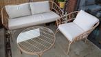 Loungeset | Tuinmeubels | Rotan | Tuinset Jennum 2x stoel, Tuin en Terras, Tuinsets en Loungesets, Ophalen, 5 zitplaatsen, Gebruikt
