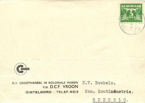 v.h. D.C.F. Vroon, Dinteloord - 03.1942 - briefkaart, Postzegels en Munten, Brieven en Enveloppen | Nederland, Briefkaart, Ophalen of Verzenden