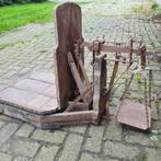 Oude antieke Bascule weegschaal, Ophalen, Gebruikt