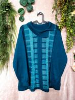 Schattige blauwe vintage retro glittertrui, Ophalen of Verzenden, Zo goed als nieuw, Blauw