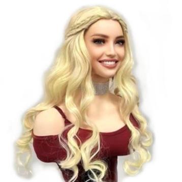 Game of Thrones pruik blond lang haar met vlechten Princess  beschikbaar voor biedingen