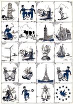 kaart met Delftsblauwe tegeltjes, Boomerang, Verzamelen, Ophalen of Verzenden, 1980 tot heden, Ongelopen, Overige thema's