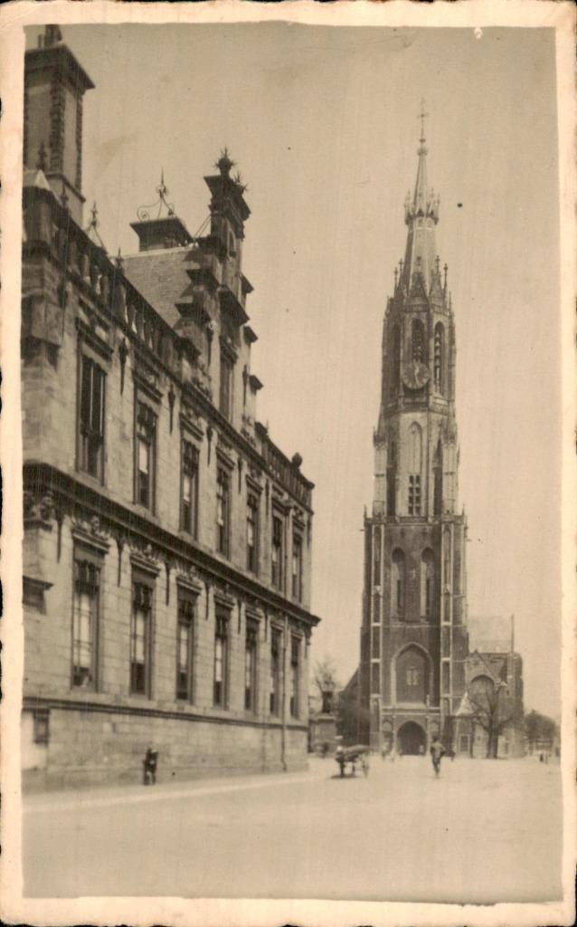 Delft - Fotokaart -, Verzamelen, Ansichtkaarten | Nederland, Ongelopen, Zuid-Holland, 1920 tot 1940, Ophalen of Verzenden